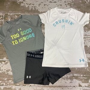 Youth Girls Lot of 3 Under Armour Size Small